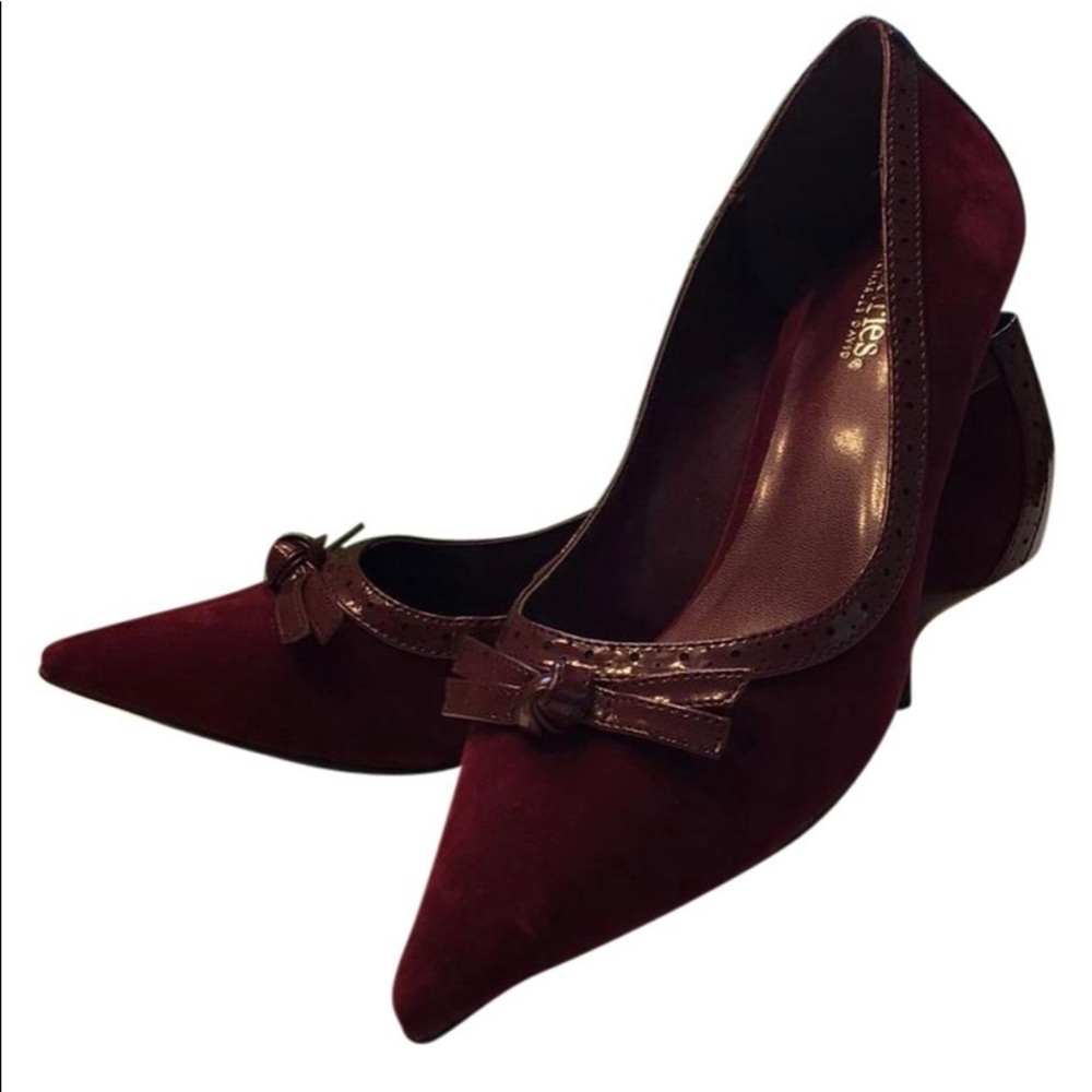 Charles by Charles David Bordo Combo Dizzie Kitten Heel Pumps US 7 (M, B)